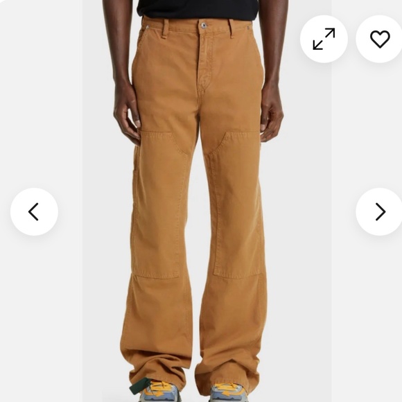 $780 Mens OFF-WHITE Baggy Canvas Carpenter Jeans Size 32